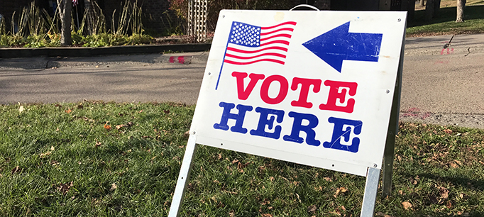 Polling place for voting