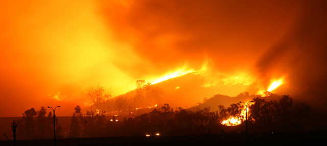 photo - brush fire